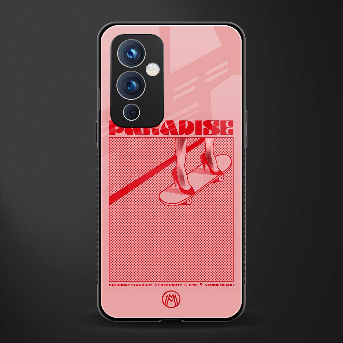 paradise back phone cover | glass case for oneplus 9
