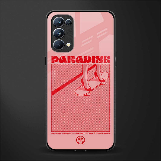 paradise back phone cover | glass case for oppo reno 5