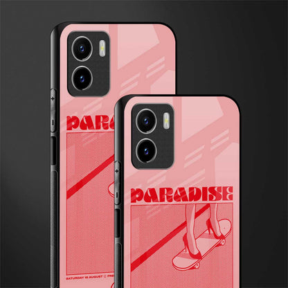 paradise back phone cover | glass case for vivo y72