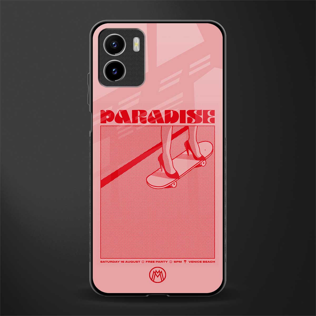 paradise back phone cover | glass case for vivo y72