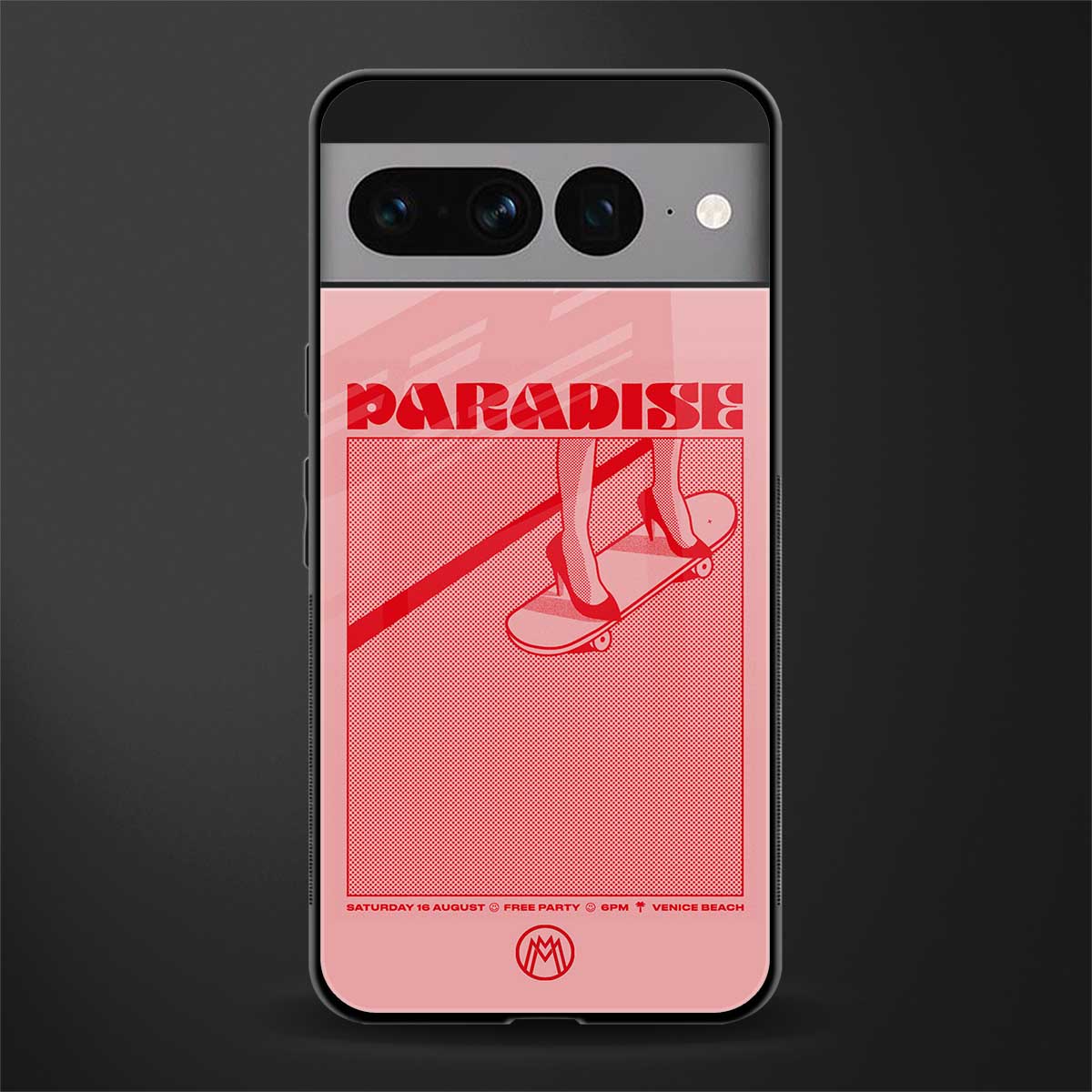 paradise back phone cover | glass case for google pixel 7 pro