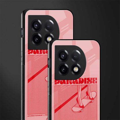 paradise back phone cover | glass case for oneplus 11