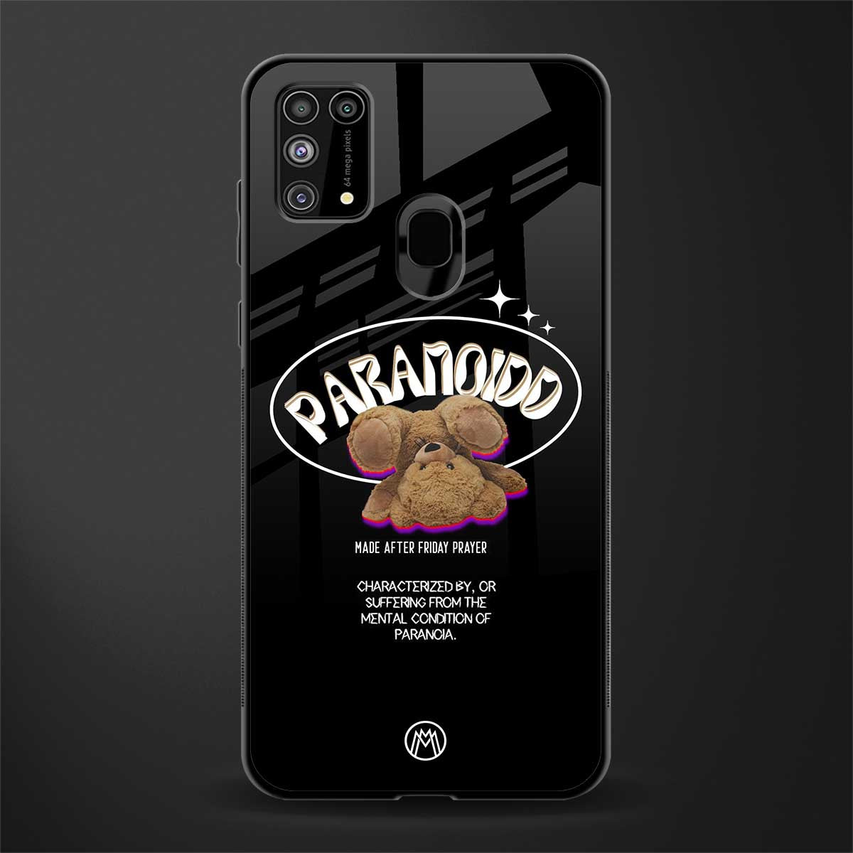 paranoid glass case for samsung galaxy f41 image