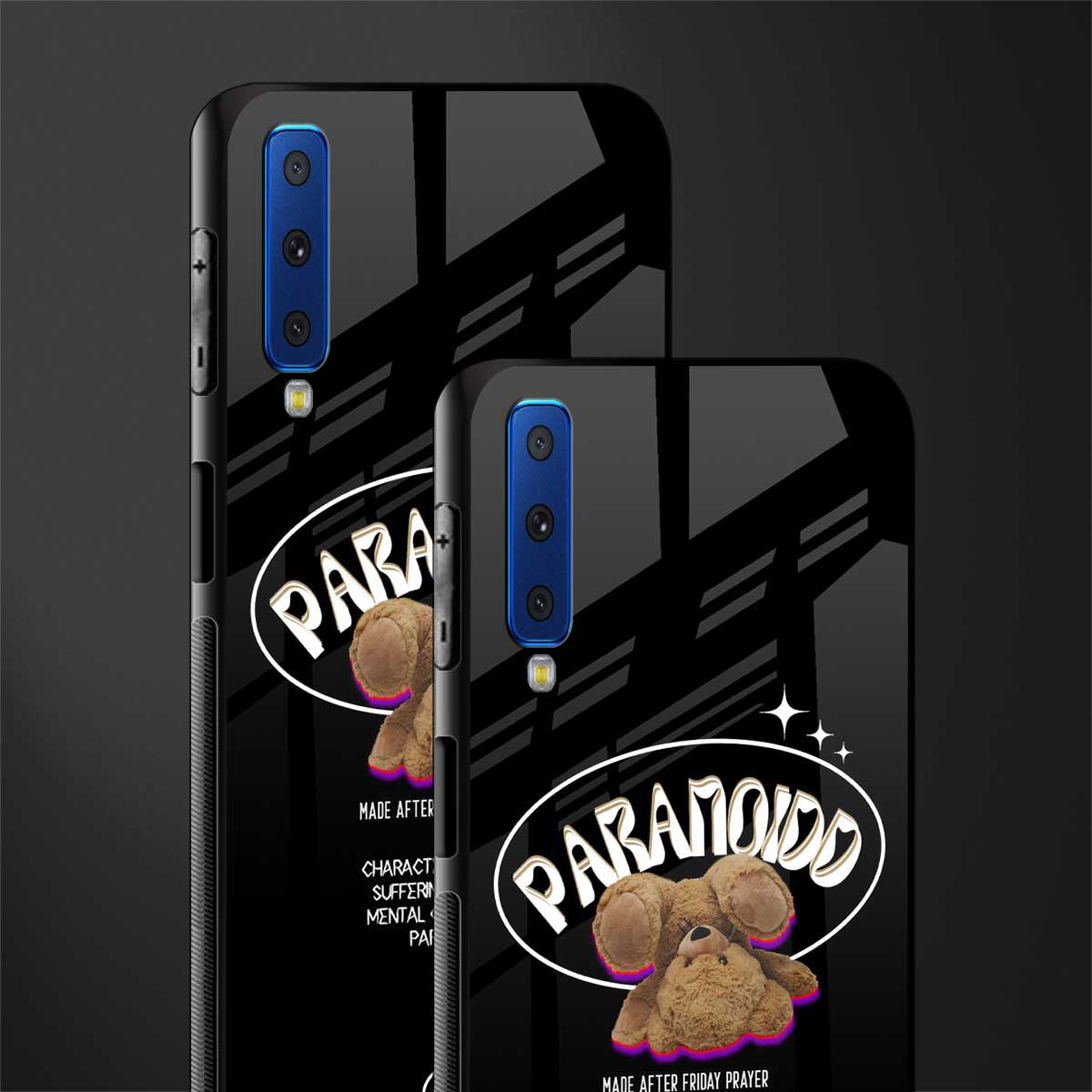 paranoid glass case for samsung galaxy a7 2018 image-2