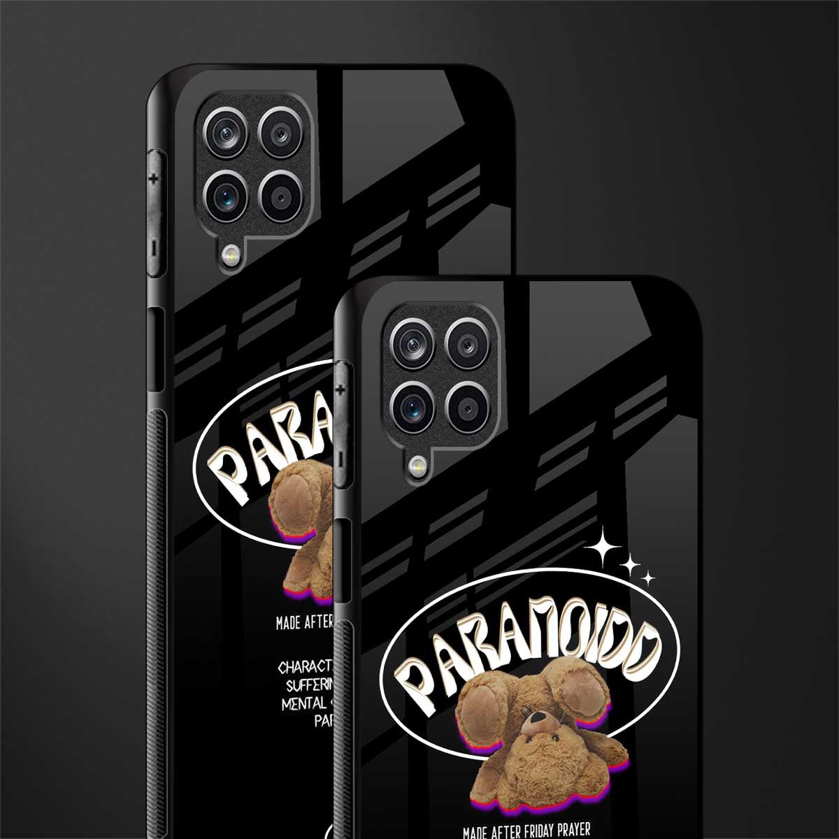 paranoid back phone cover | glass case for samsung galaxy a22 4g