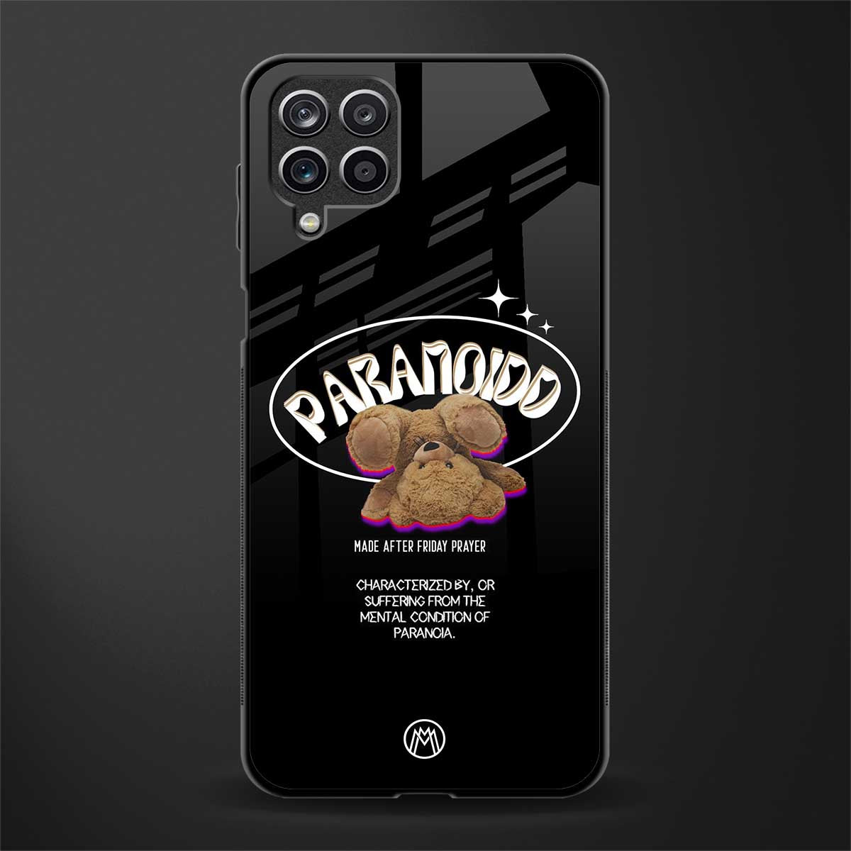 paranoid back phone cover | glass case for samsung galaxy a22 4g