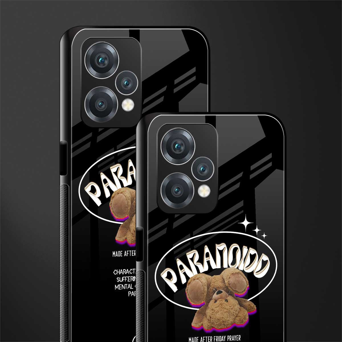 paranoid back phone cover | glass case for realme 9 pro 5g