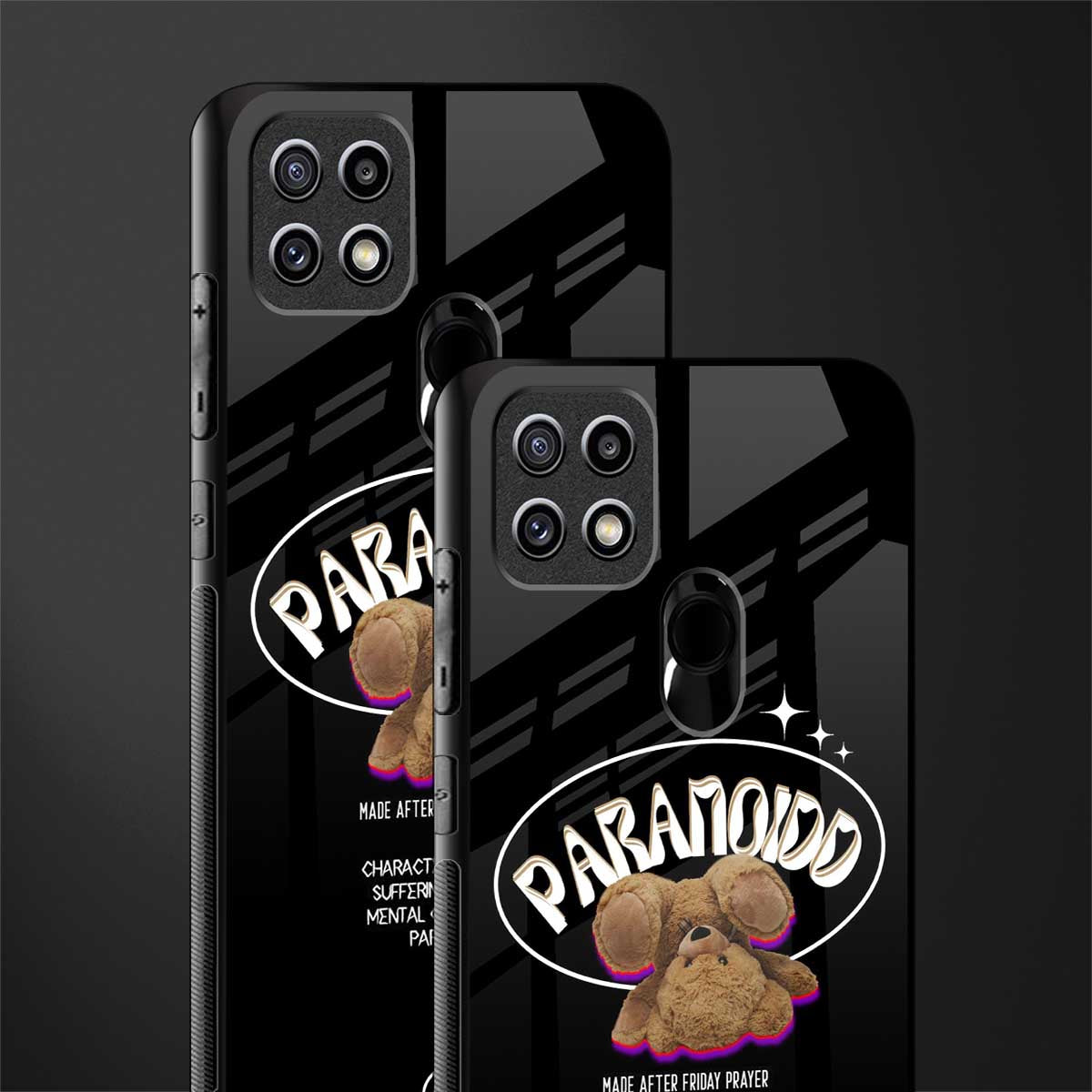paranoid glass case for oppo a15s image-2