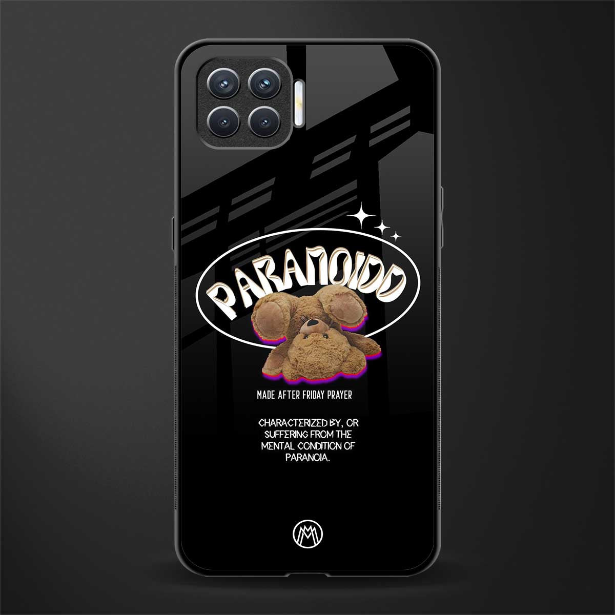 paranoid glass case for oppo f17 image