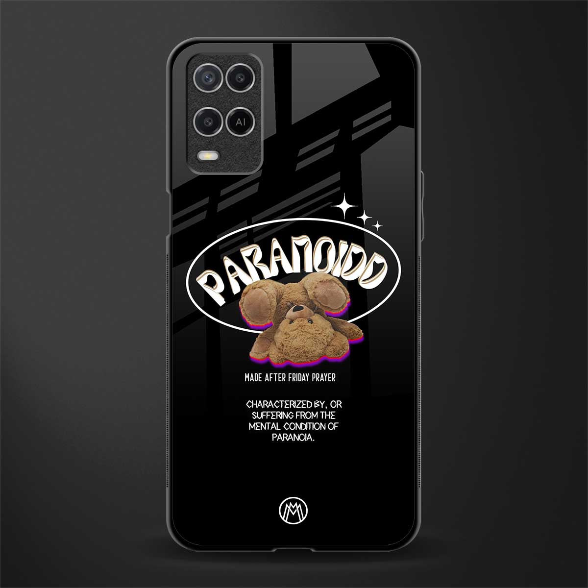 paranoid glass case for oppo a54 image