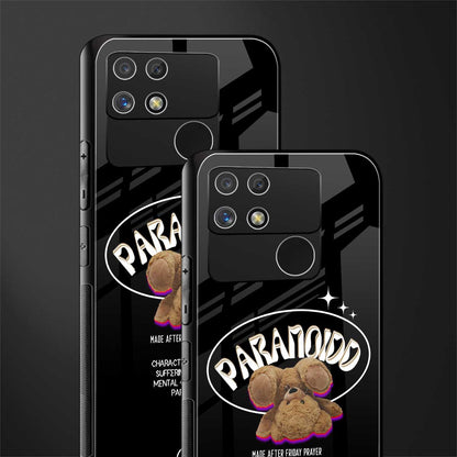 paranoid back phone cover | glass case for realme narzo 50a