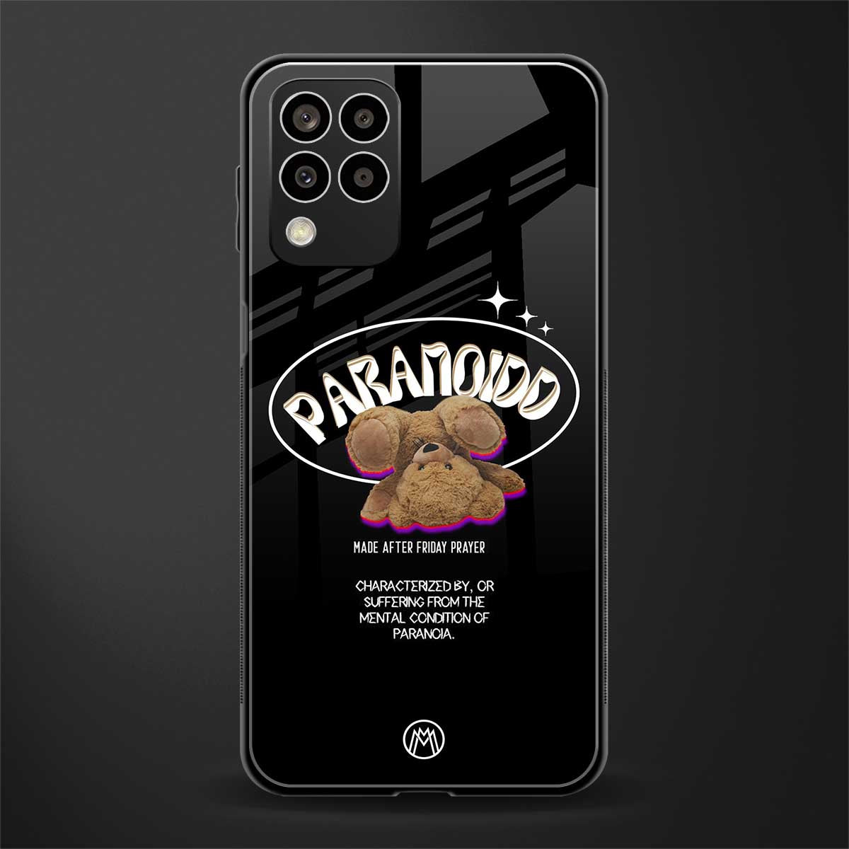 paranoid back phone cover | glass case for samsung galaxy m33 5g