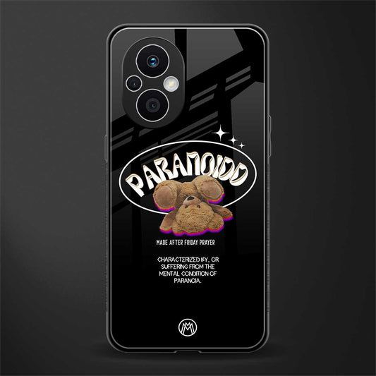 paranoid back phone cover | glass case for oppo f21 pro 5g