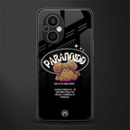 paranoid back phone cover | glass case for oppo f21 pro 5g