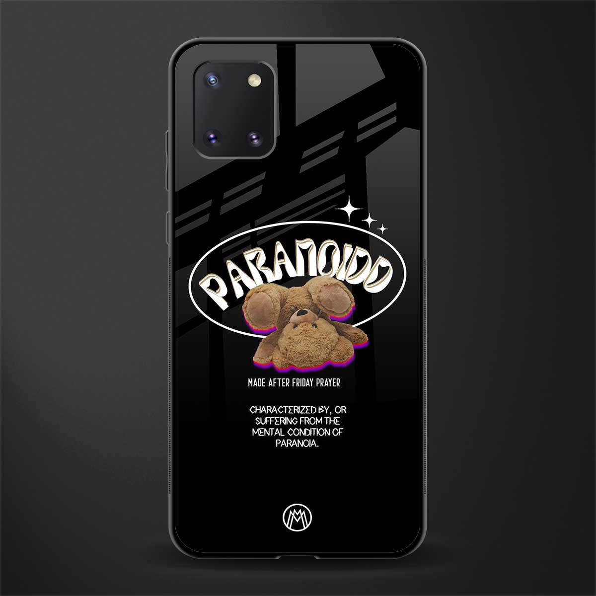 paranoid glass case for samsung a81 image