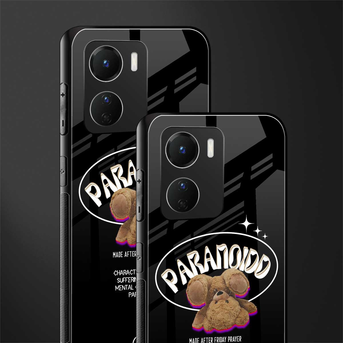 paranoid back phone cover | glass case for vivo y16