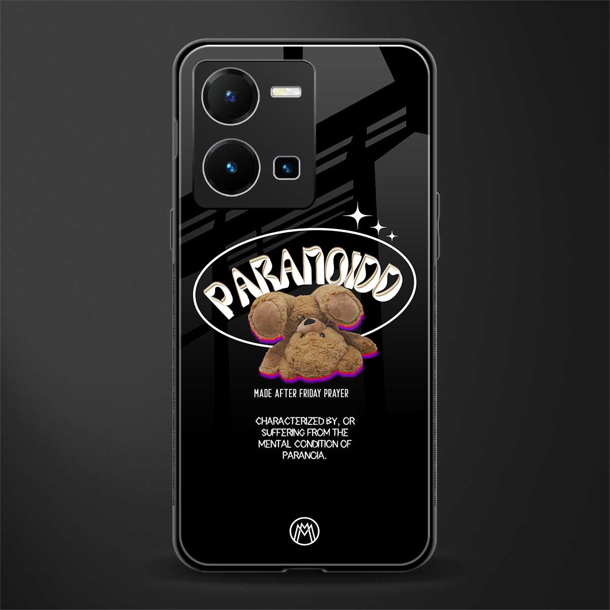 paranoid back phone cover | glass case for vivo y35 4g