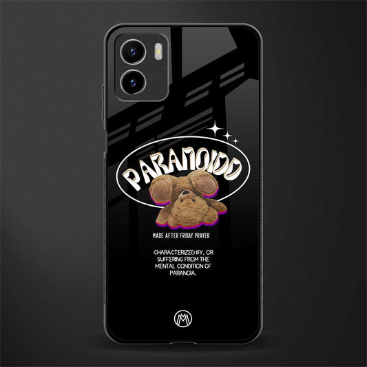paranoid back phone cover | glass case for vivo y15c