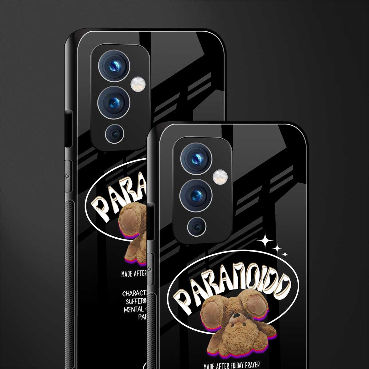 paranoid back phone cover | glass case for oneplus 9