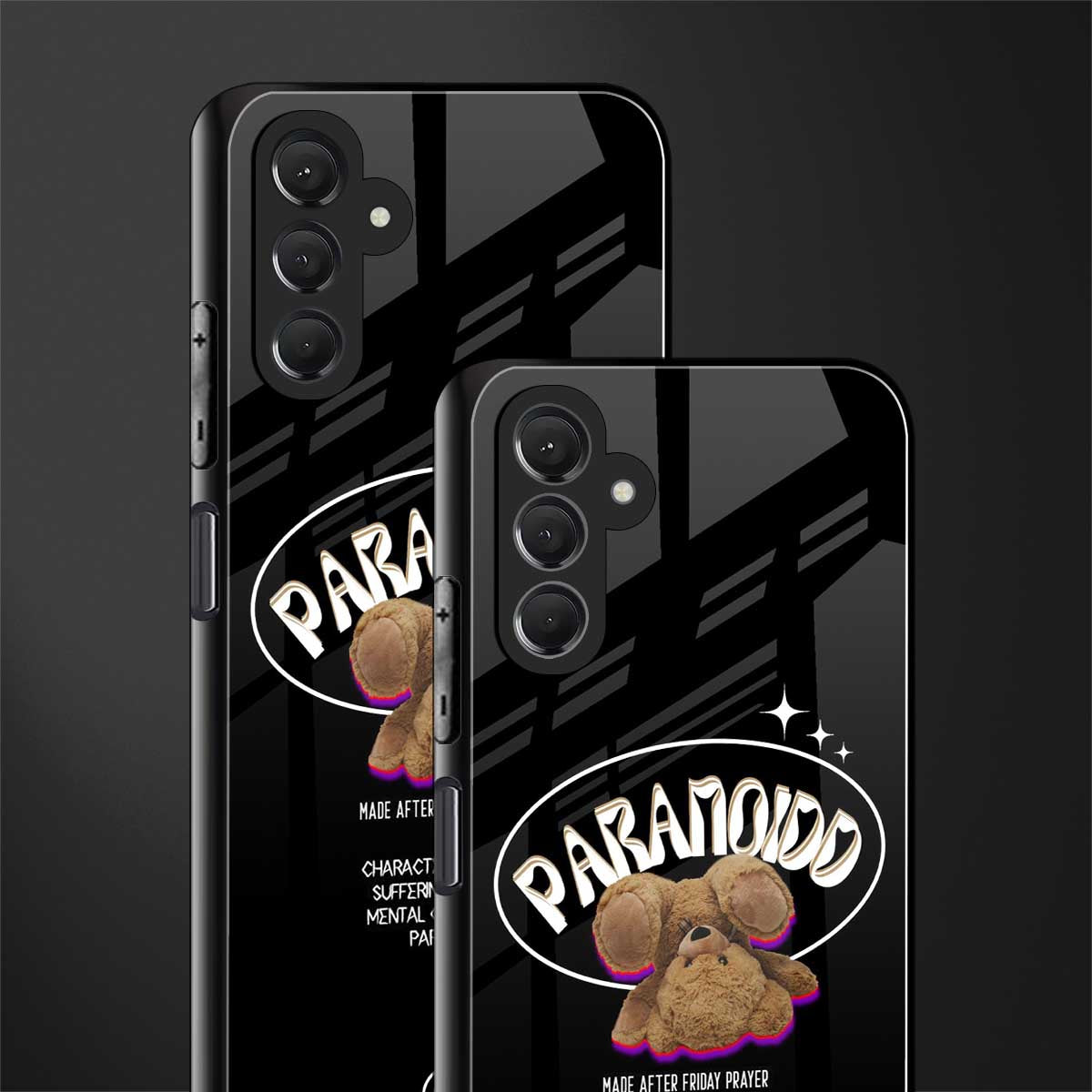 paranoid back phone cover | glass case for samsun galaxy a24 4g