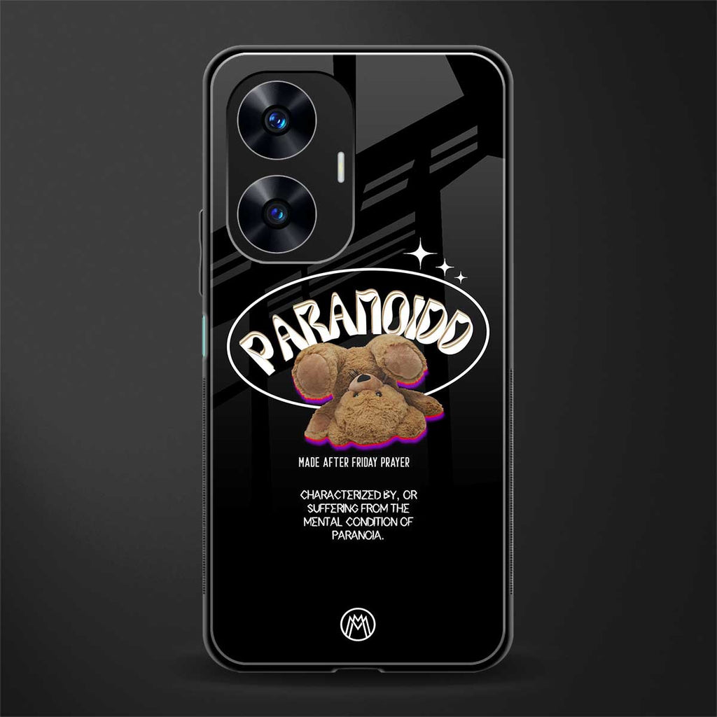 paranoid back phone cover | glass case for realme c55