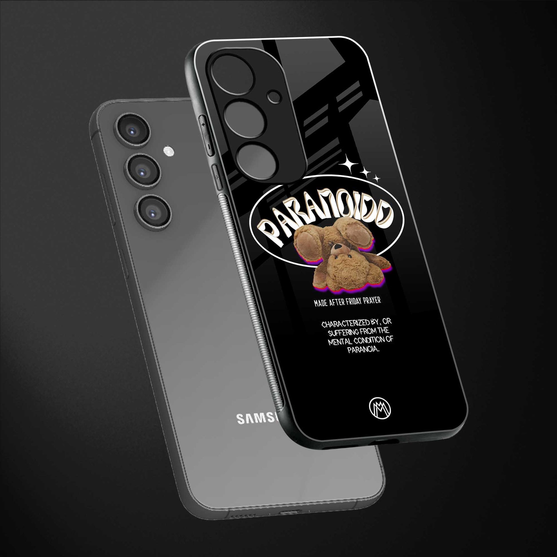 paranoid back phone cover | glass case for samsung galaxy s23 fe 5g