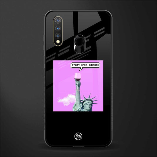 party hard bitches glass case for vivo u20 image