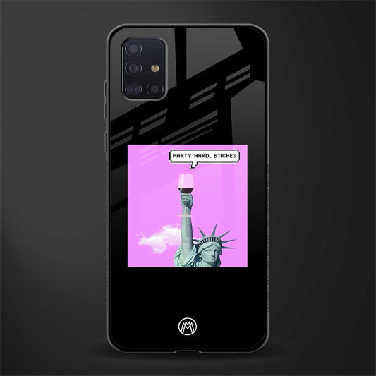 party hard bitches glass case for samsung galaxy a71 image