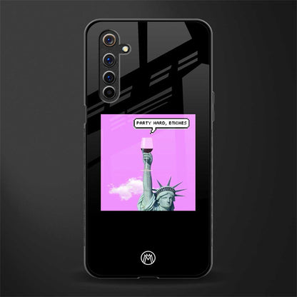 party hard bitches glass case for realme 6 pro image