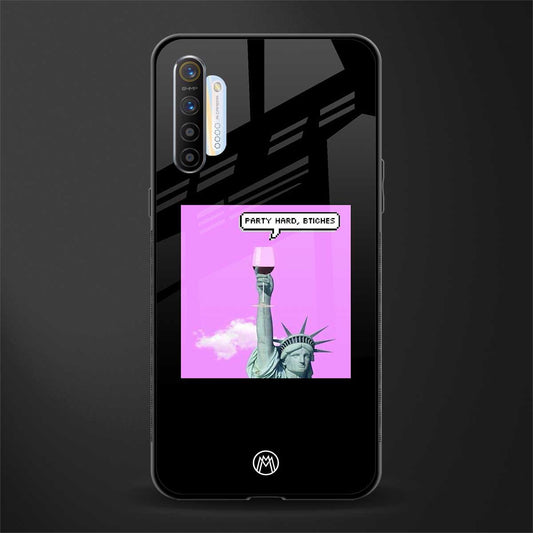 party hard bitches glass case for realme x2 image