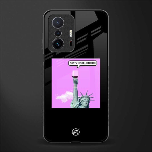 party hard bitches glass case for mi 11t pro 5g image