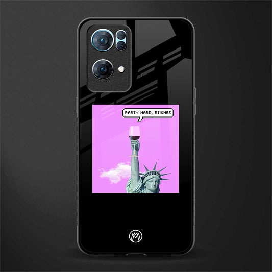 party hard bitches glass case for oppo reno7 pro 5g image