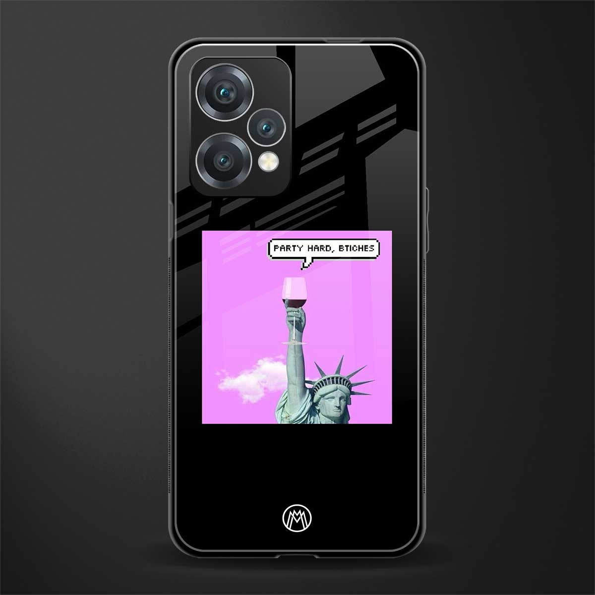 party hard bitches back phone cover | glass case for realme 9 pro 5g
