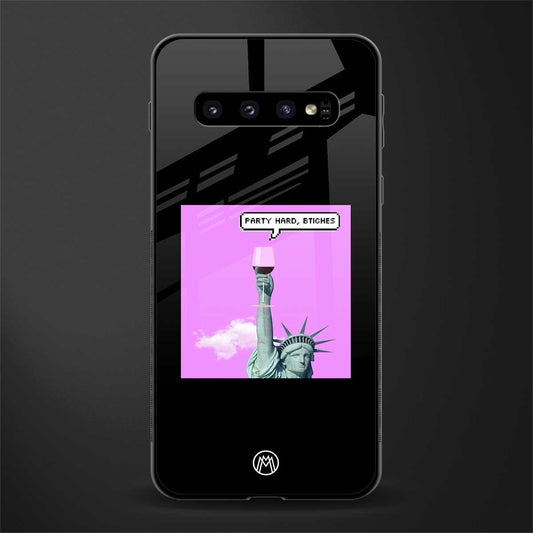 party hard bitches glass case for samsung galaxy s10 plus image