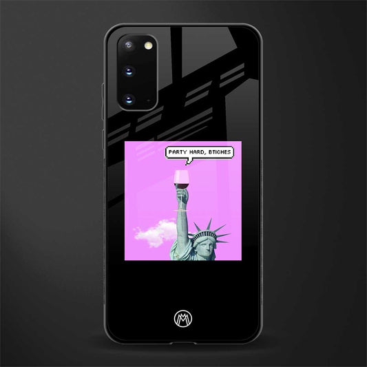party hard bitches glass case for samsung galaxy s20 image