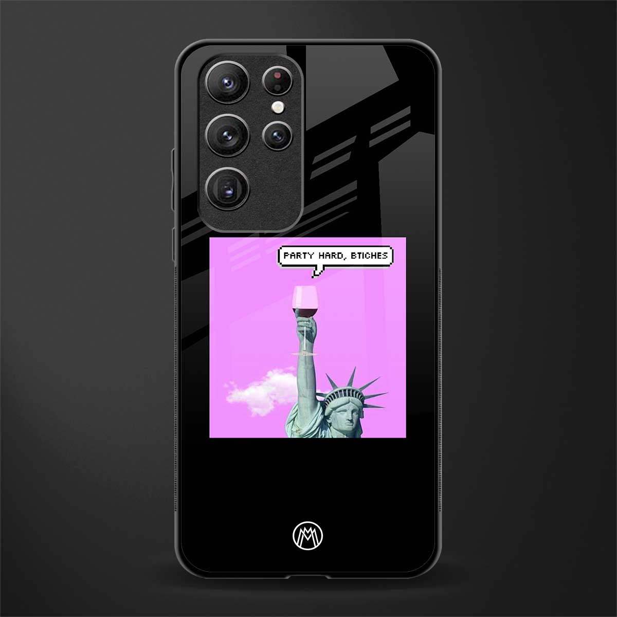 party hard bitches glass case for samsung galaxy s22 ultra 5g image