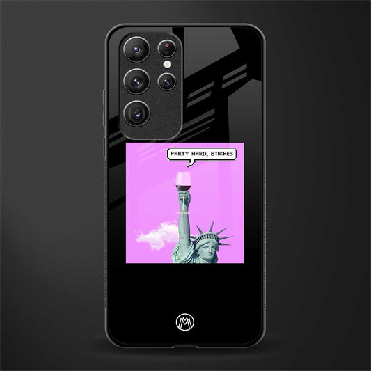 party hard bitches glass case for samsung galaxy s21 ultra image