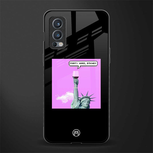 party hard bitches glass case for oneplus nord 2 5g image