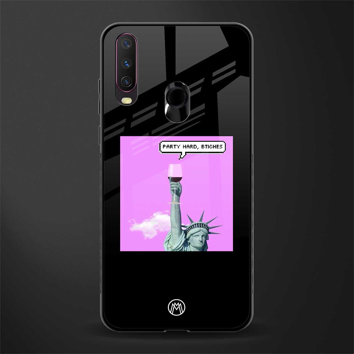 party hard bitches glass case for vivo y12 image