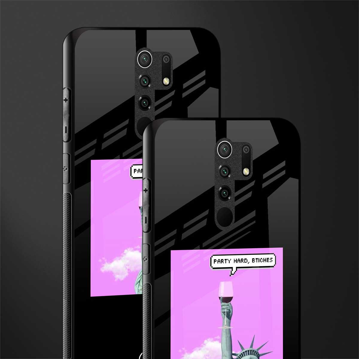 party hard bitches glass case for poco m2 image-2