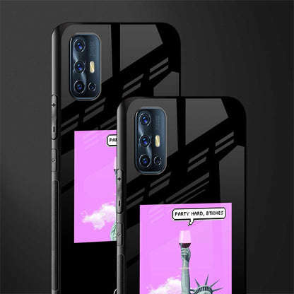 party hard bitches glass case for vivo v17 image-2