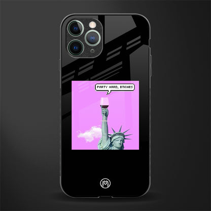 party hard bitches glass case for iphone 11 pro max image