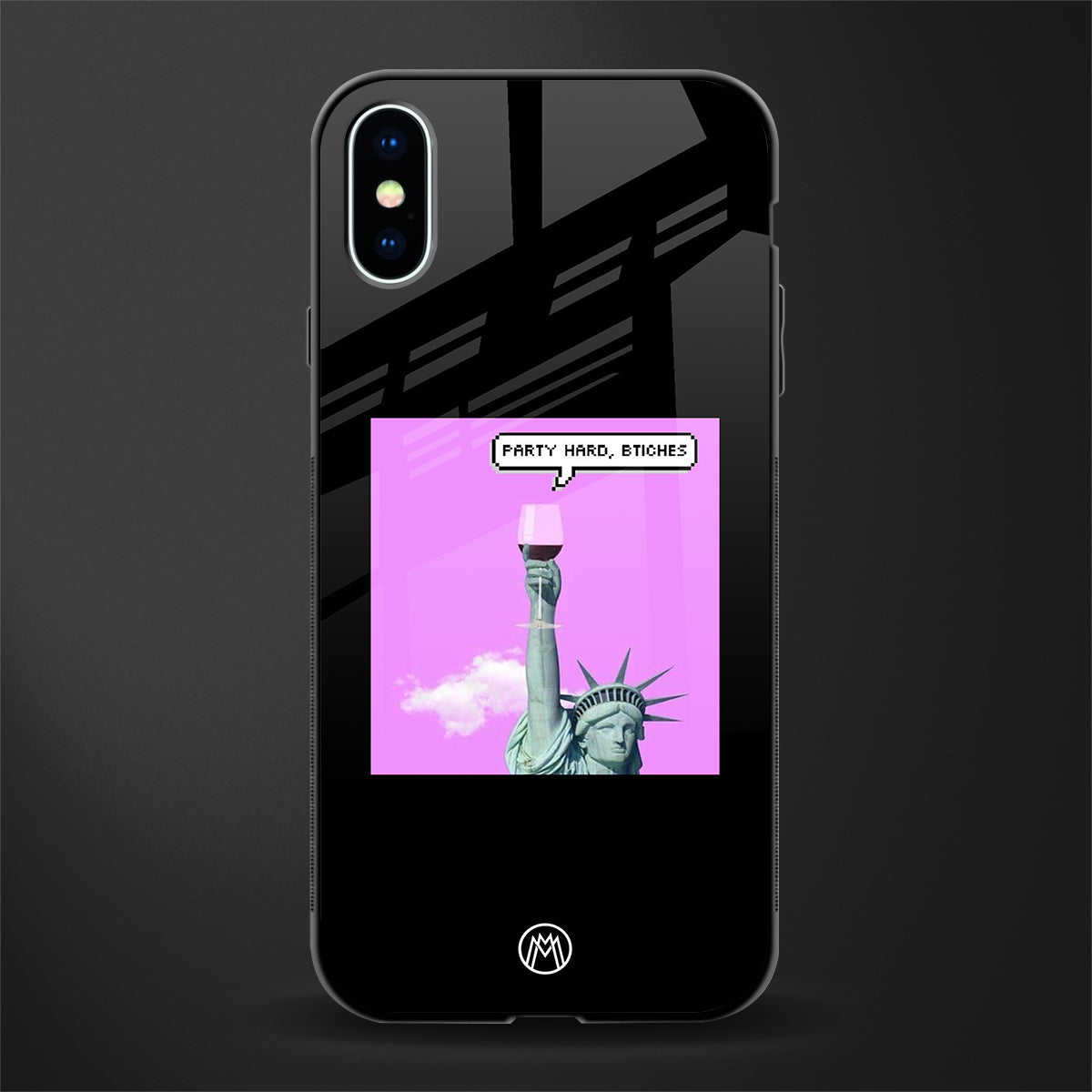 party hard bitches glass case for iphone xs image