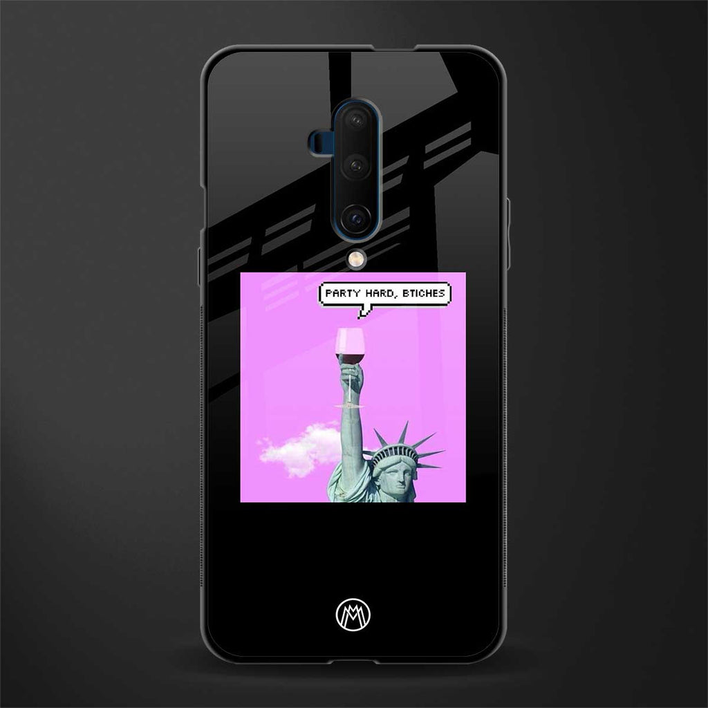 party hard bitches glass case for oneplus 7t pro image