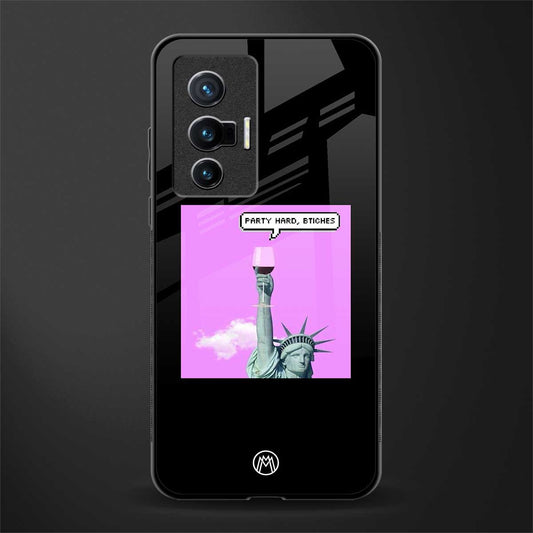party hard bitches glass case for vivo x70 image