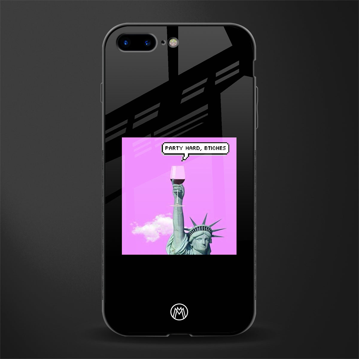 party hard bitches glass case for iphone 8 plus image