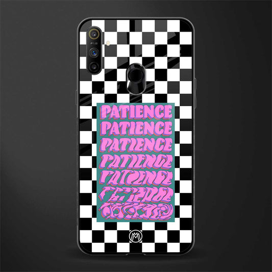 patience checkered glass case for realme narzo 10a image