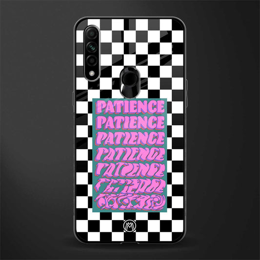 patience checkered glass case for oppo a31 image