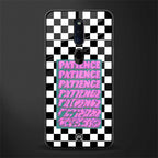 patience checkered glass case for oppo f11 pro image