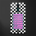 patience checkered glass case for oppo f11 image